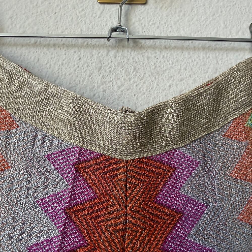 Alexis Boe Multicolor Chevron Knit Wide Leg Pants Size XS - Picture 5 of 6